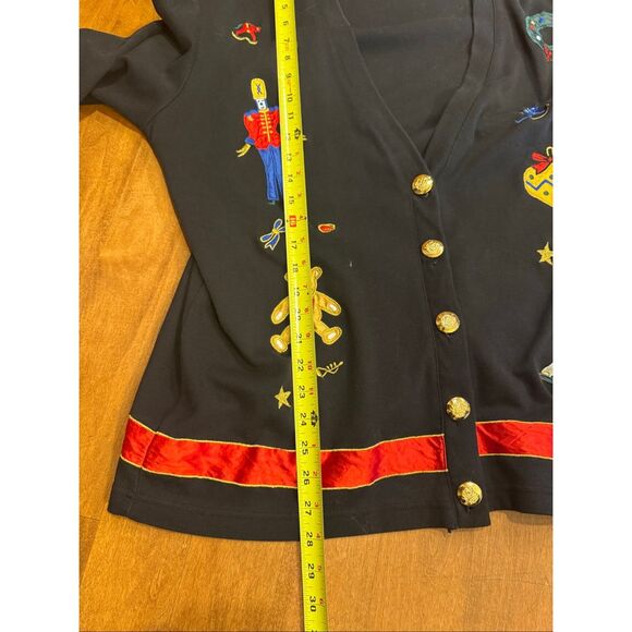 Woman’s vintage Westbound 100% cotton Christmas ugly cardigan size large - Picture 6 of 7